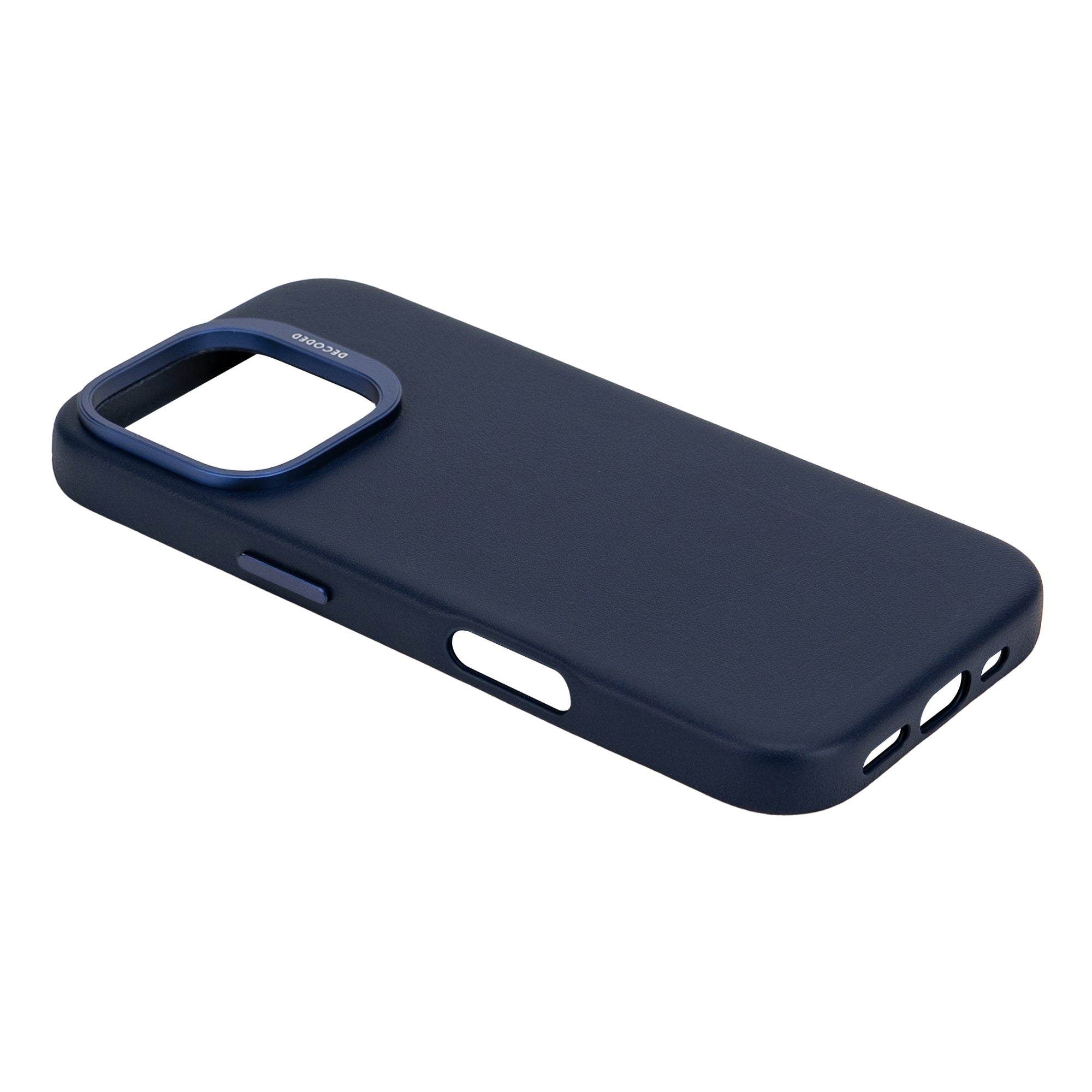 Decoded Navy Blue Leather Case for iPhone 16 Pro
