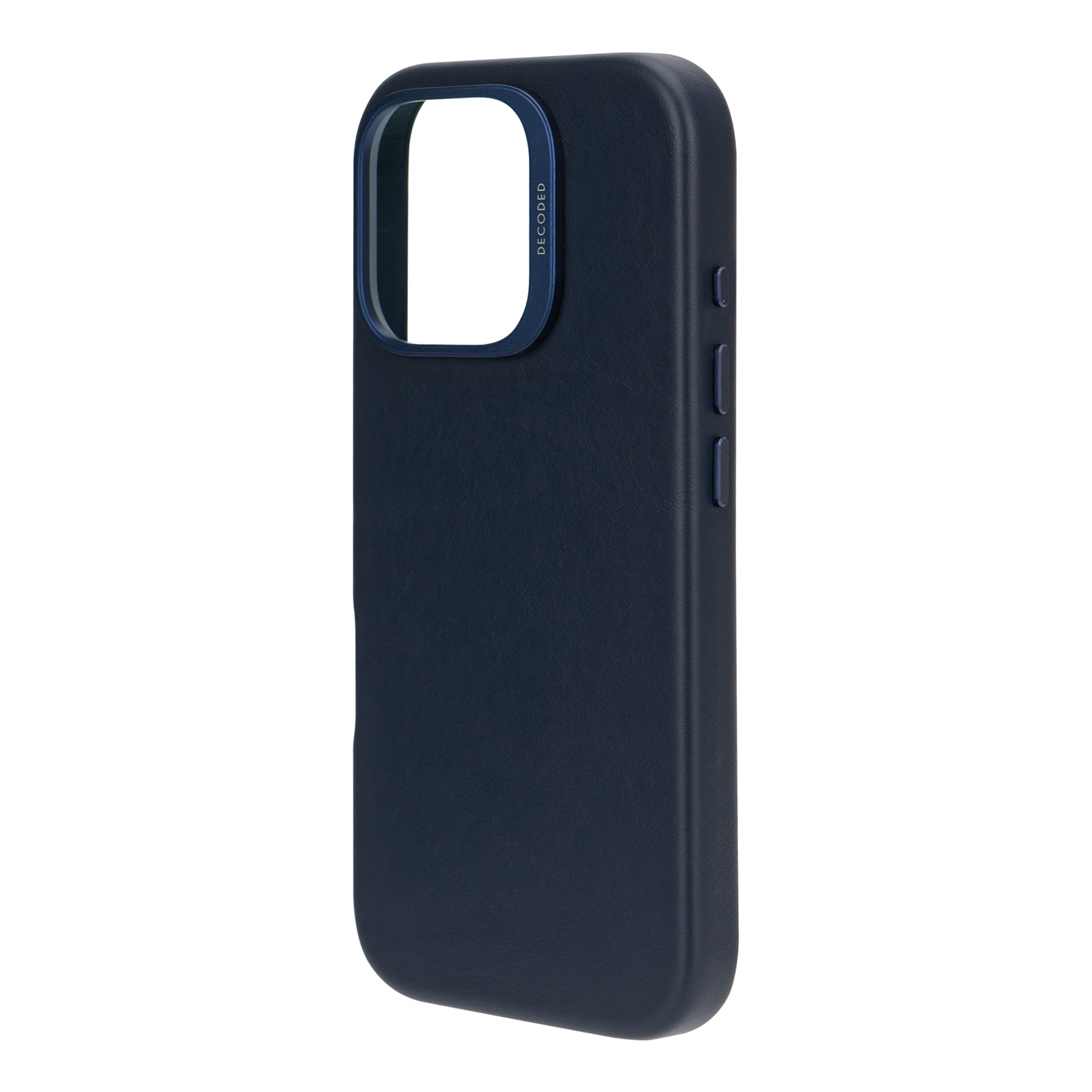 Decoded Navy Blue Leather Case for iPhone 16 Pro
