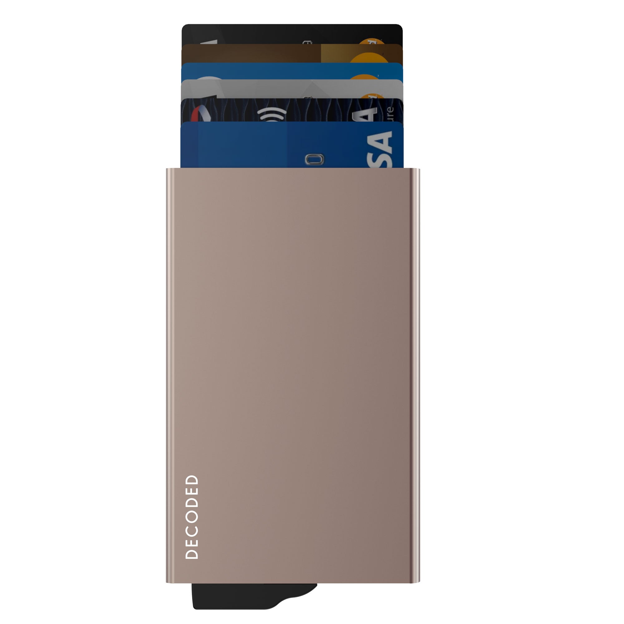 Desert Gold MagSafe Aluminum Cardholder for iPhone – Slim Magnetic Wallet with RFID Protection