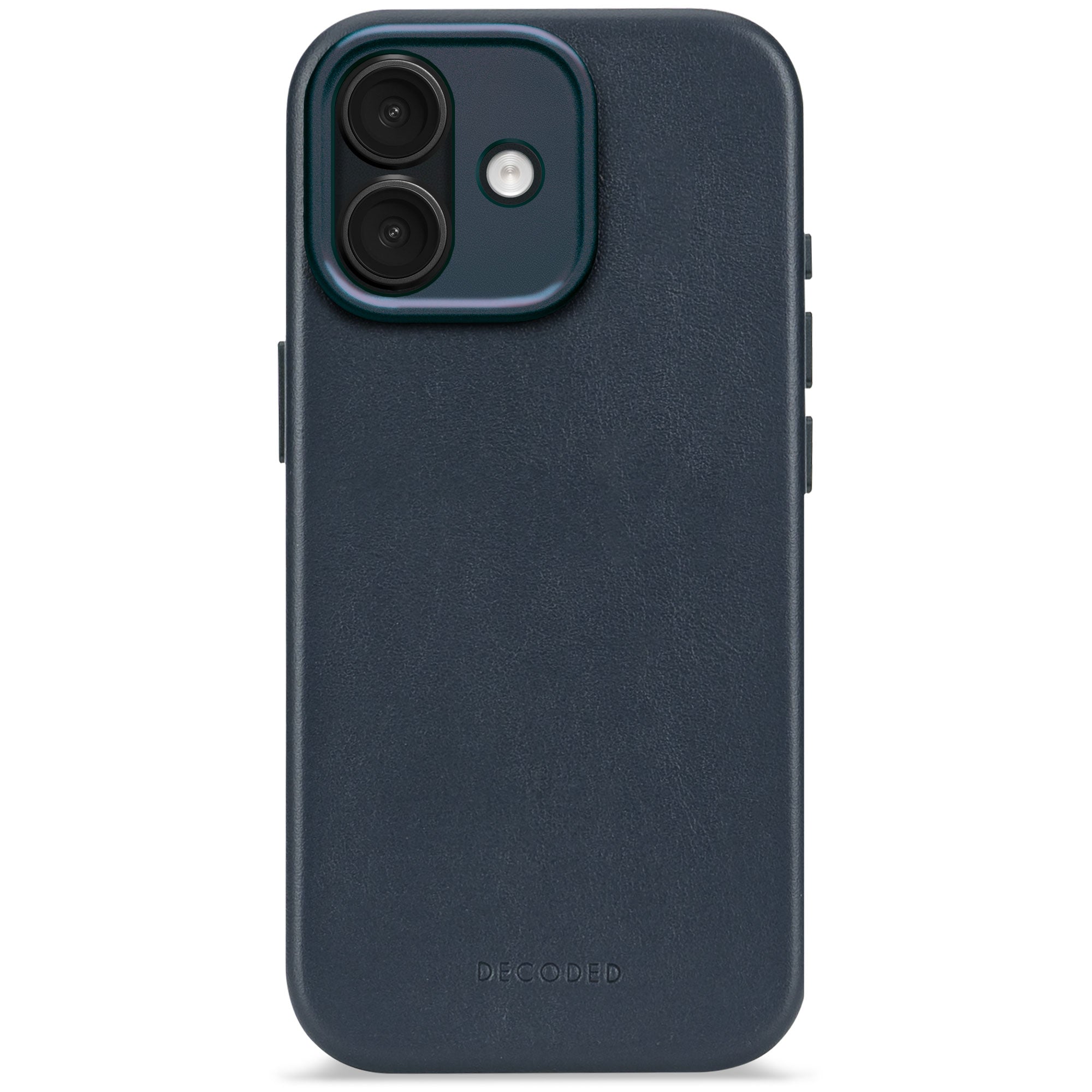 Decoded Navy Shadow Leather Case for iPhone 17