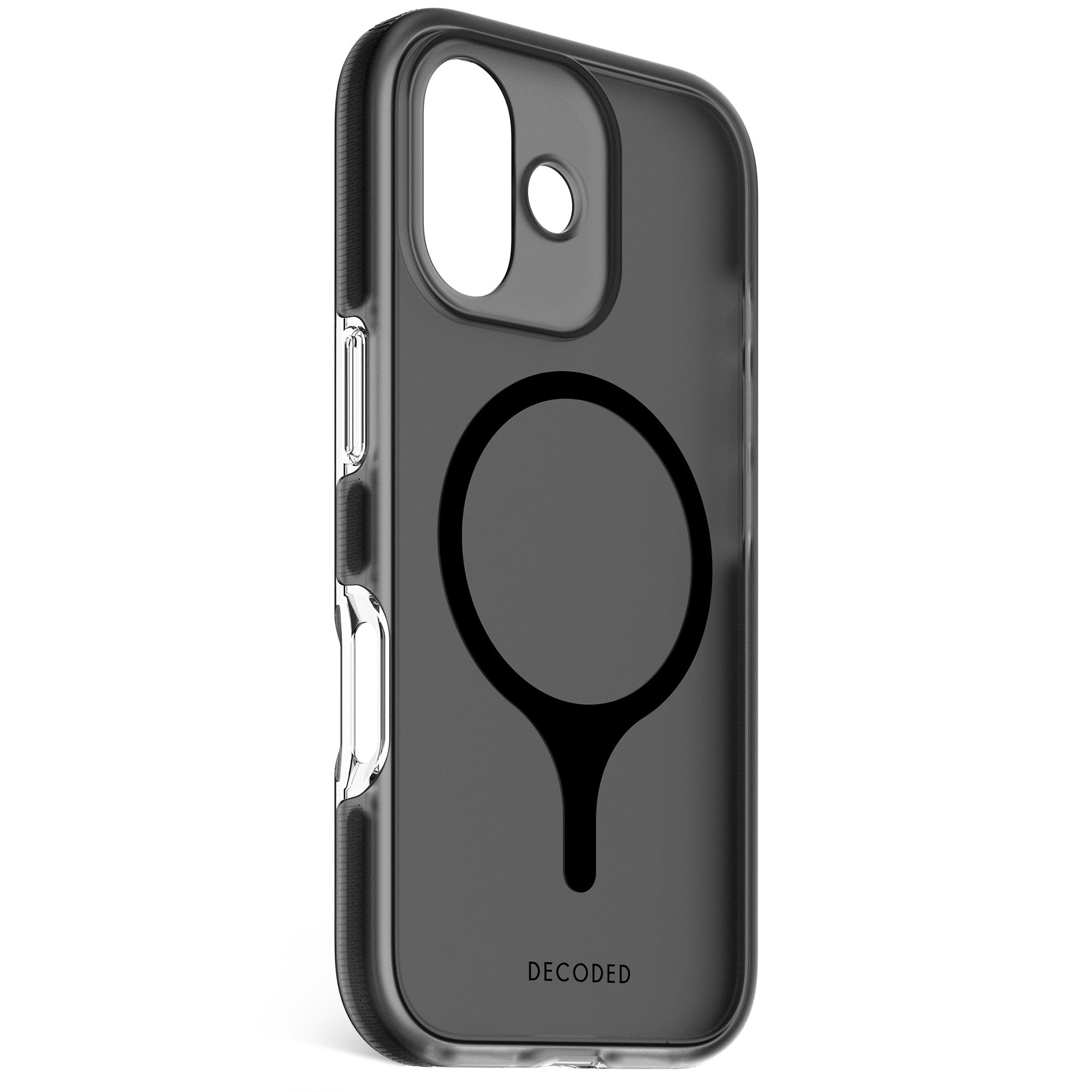 Decoded Frosted Black Clear Case for iPhone 17 4m Drop Protection