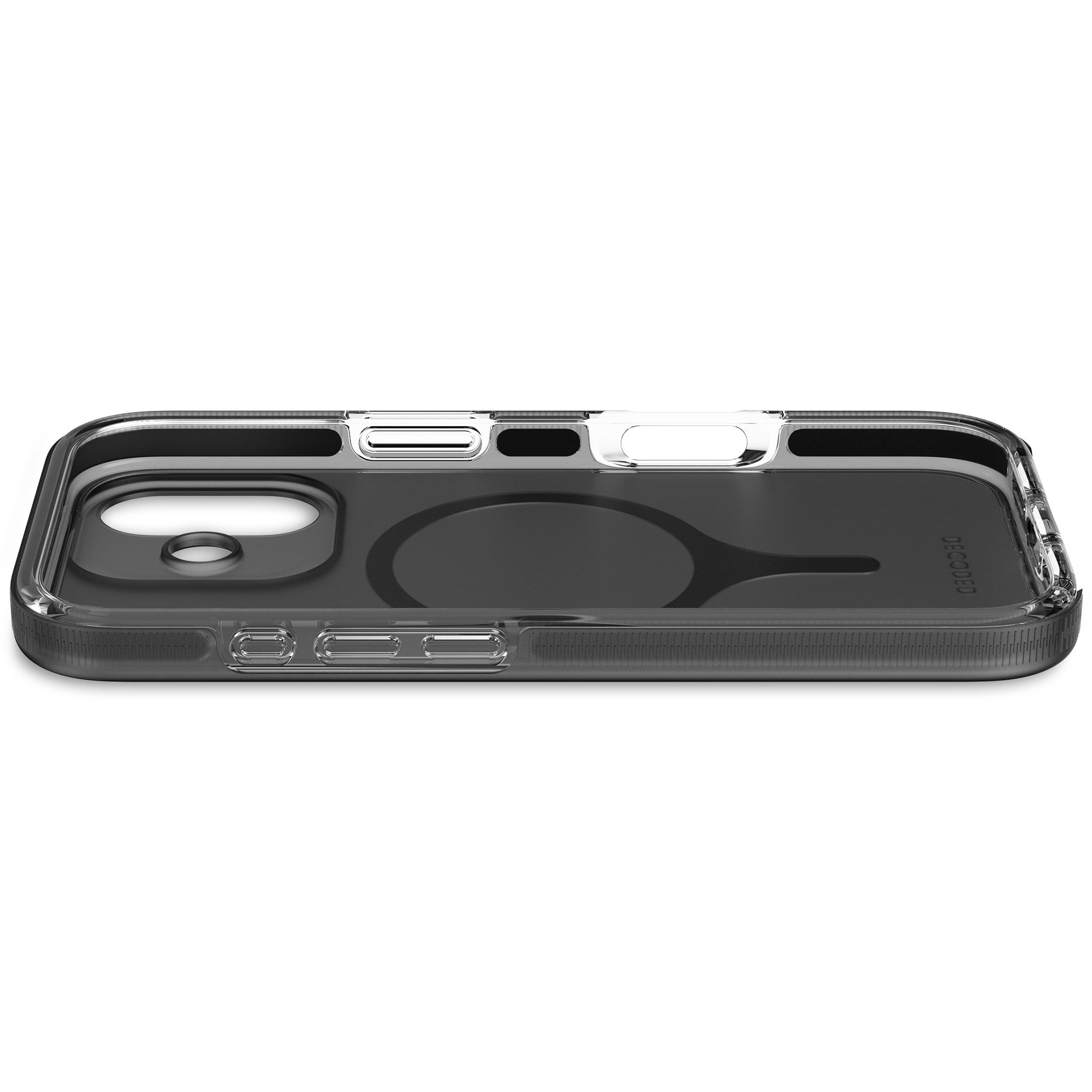 Decoded Frosted Black Clear Case for iPhone 17 4m Drop Protection