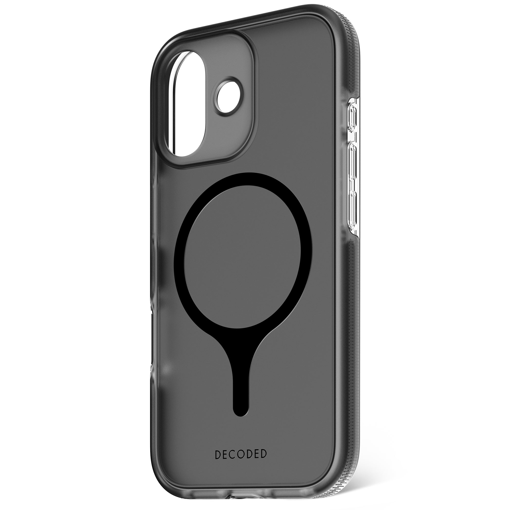 Decoded Frosted Black Clear Case for iPhone 17 4m Drop Protection