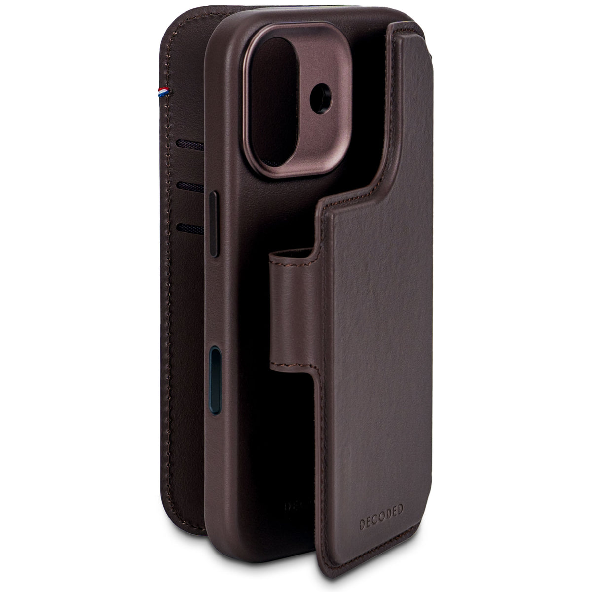 Decoded Black Leather Case for iPhone 17