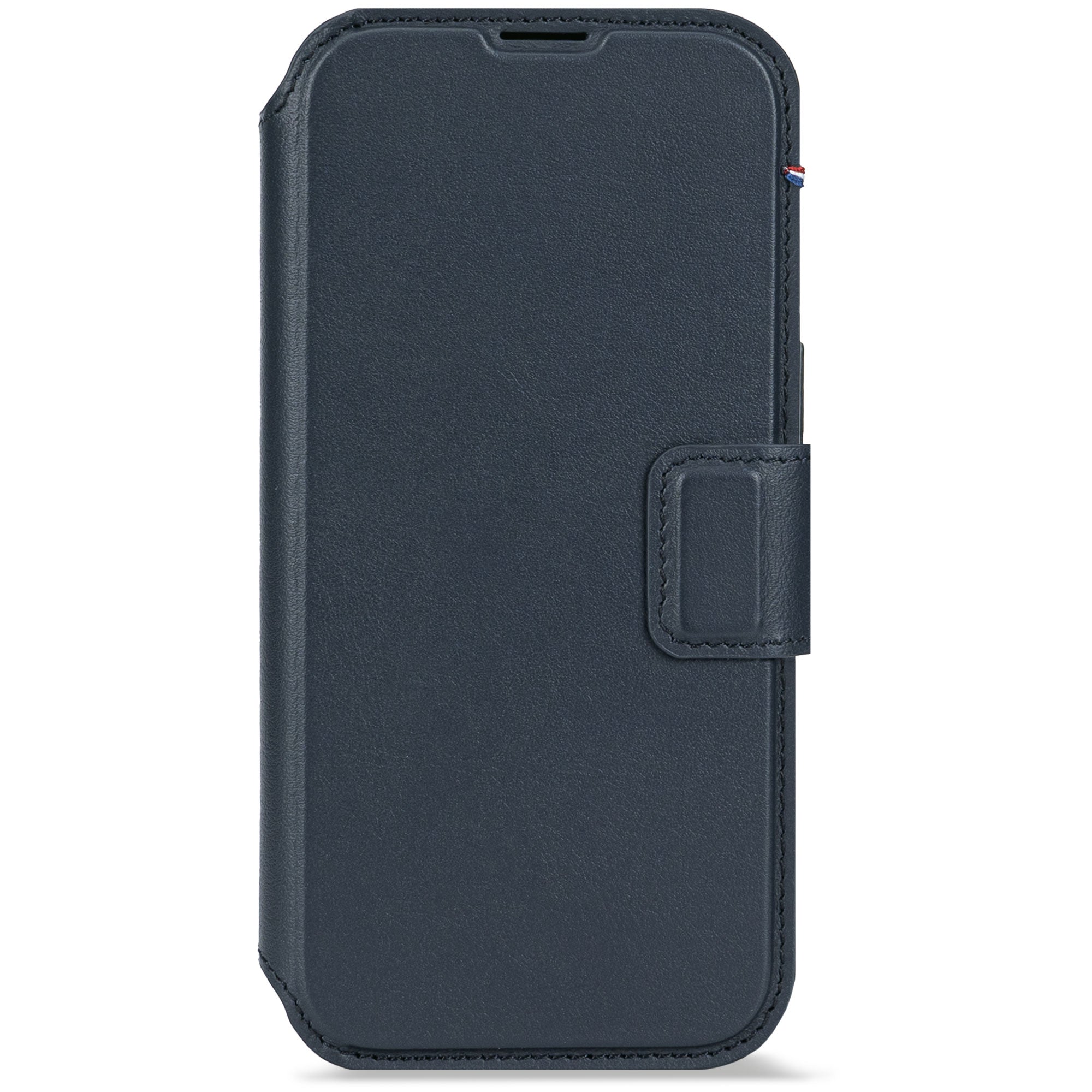 Navy Shadow Leather Detachable Wallet Case for iPhone 17 with MagSafe