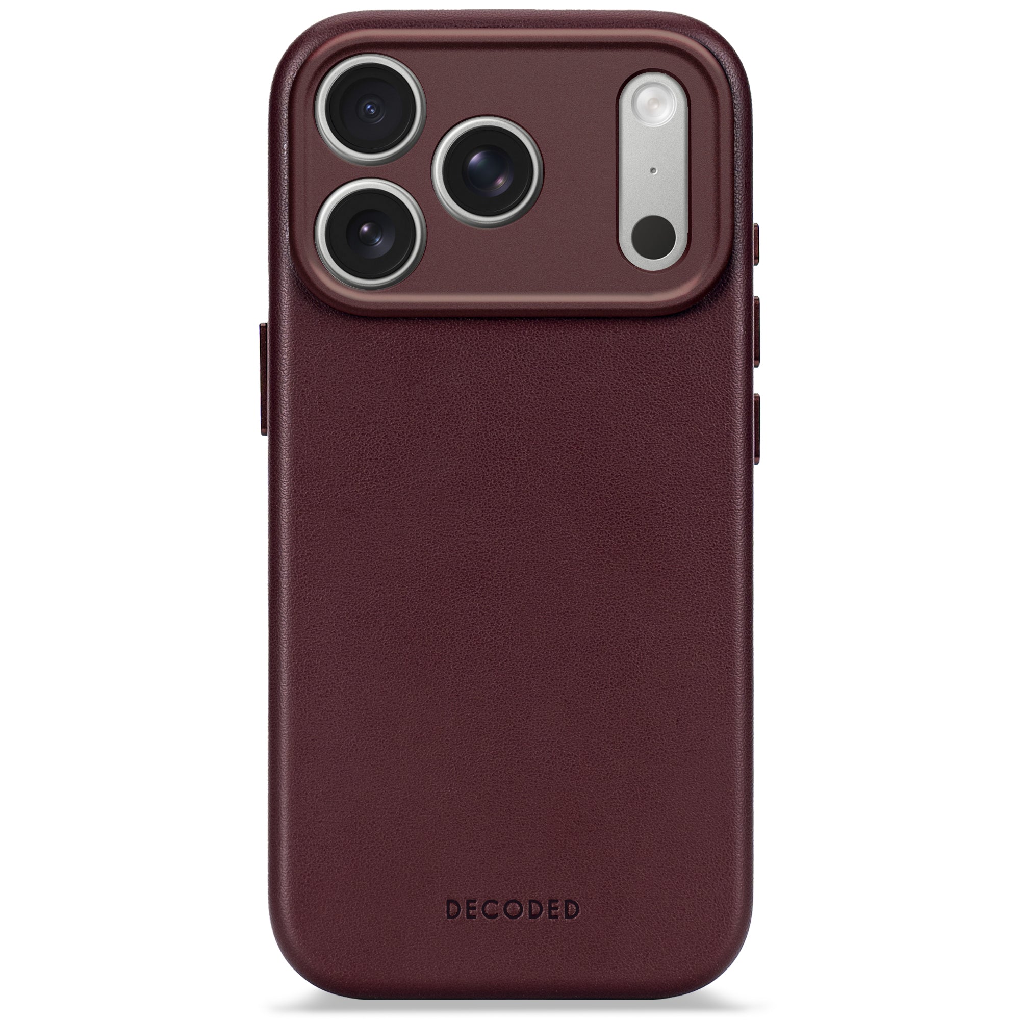 Burgundy Leather Case for iPhone 17 Pro