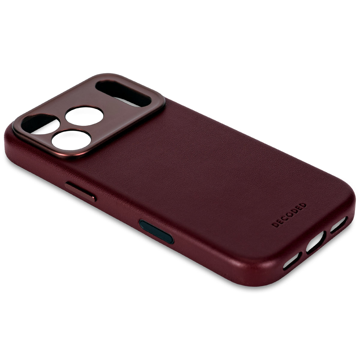 Decoded Burgundy Leather Case for iPhone 17 Pro