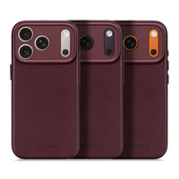Decoded Burgundy Leather Case for iPhone 17 Pro