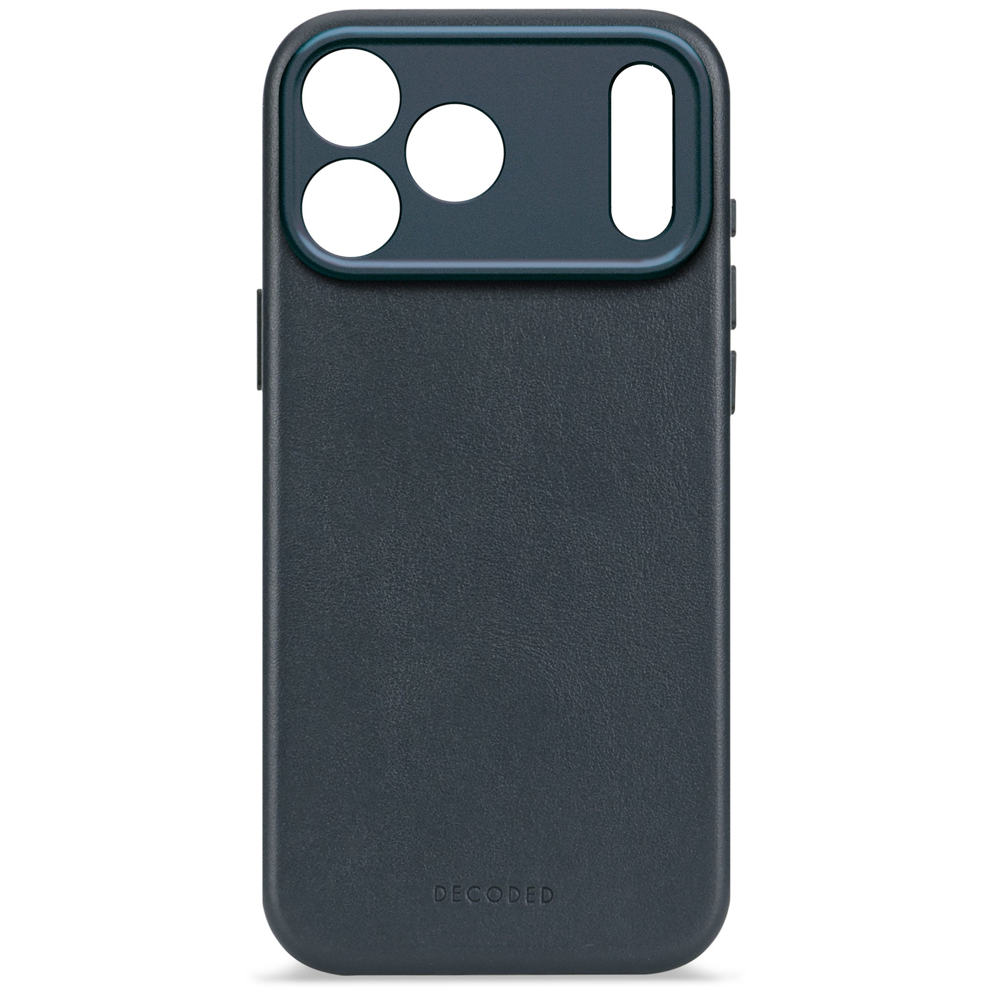 Navy Shadow Leather Case for iPhone 17 Pro with MagSafe & Metal Camera Ring