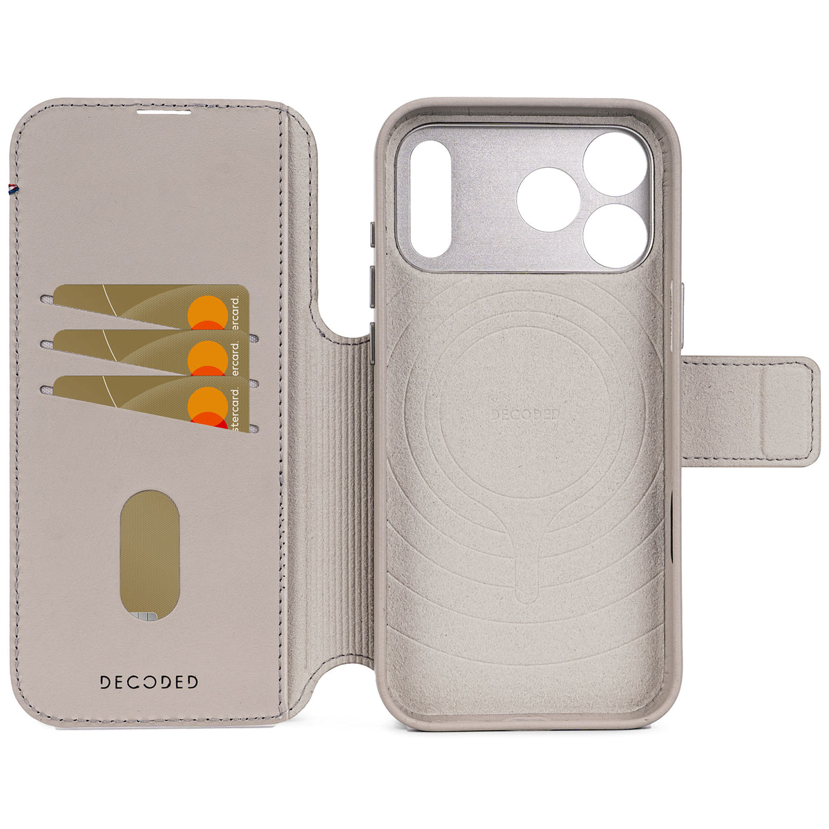 Decoded Solid Clay Leather Detachable Wallet for iPhone 17 Pro Max