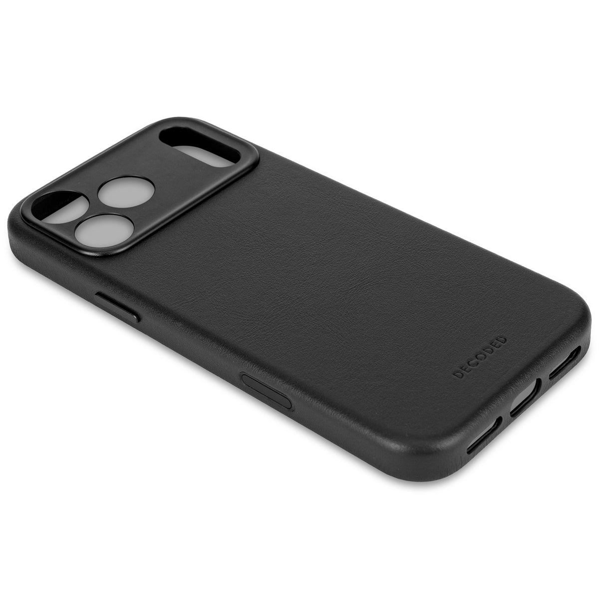 Decoded Black Leather Case for iPhone 17 Pro Max