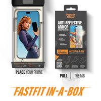 PanzerGlass Anti-Reflective Armor Screen Protector for 18 Pro Max – Ultra-Wide Fit with FASTFIT IN-A-BOX