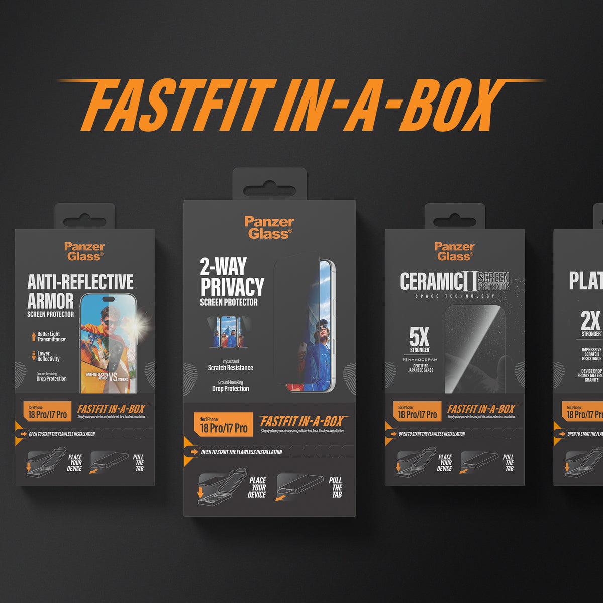PanzerGlass Clear Screen Protector for iPhone 18 Pro – Ultra-Wide Fit with FASTFIT IN-A-BOX