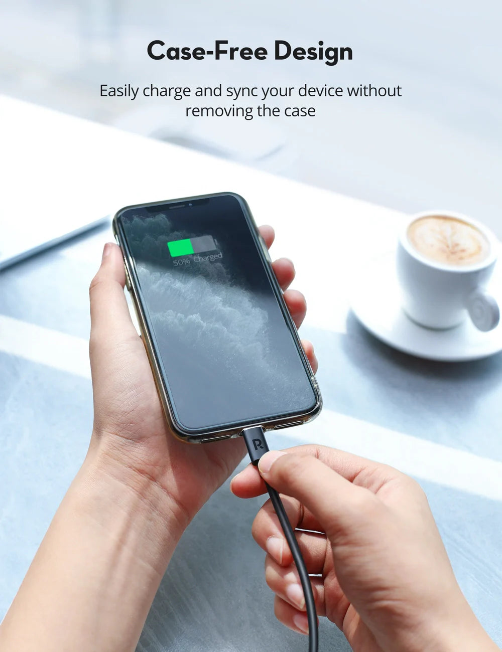 USB-C to Lightning Fast Charging Cable – MFi Certified, 1 Meter