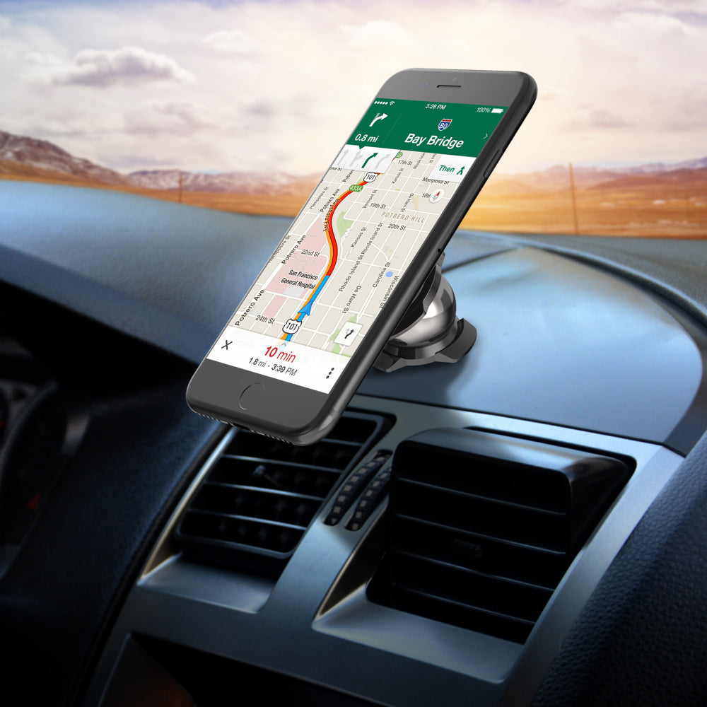 Magnetic Car Phone Mount – 360° Adjustable, Secure Dashboard & Vent Hold